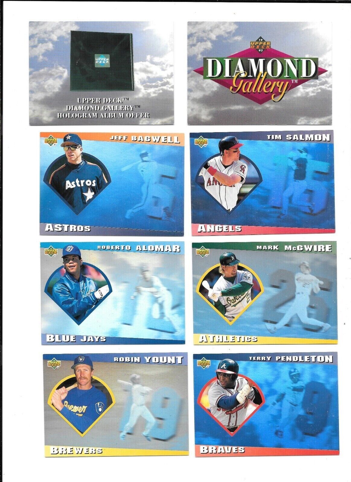 New factory sealed 1993 Upper Deck Diamond Gallery Hologram Set