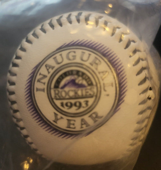 1993 Colorado Rockies Inaugural Year logo Home Opener Mile High baseball ball