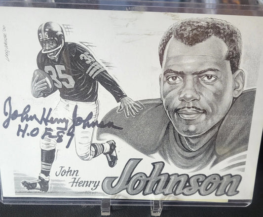 NFL Football Sports Memorabilia HOF John Henry Johnson 87 Autograph & COA