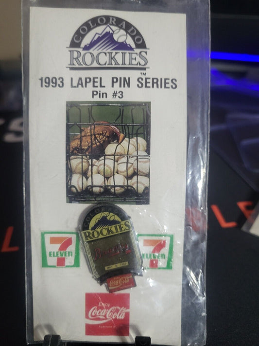 Colorado Rockies Lapel Pin, 1993 Lapel Pin Series, #3, Rockies Vs Braves