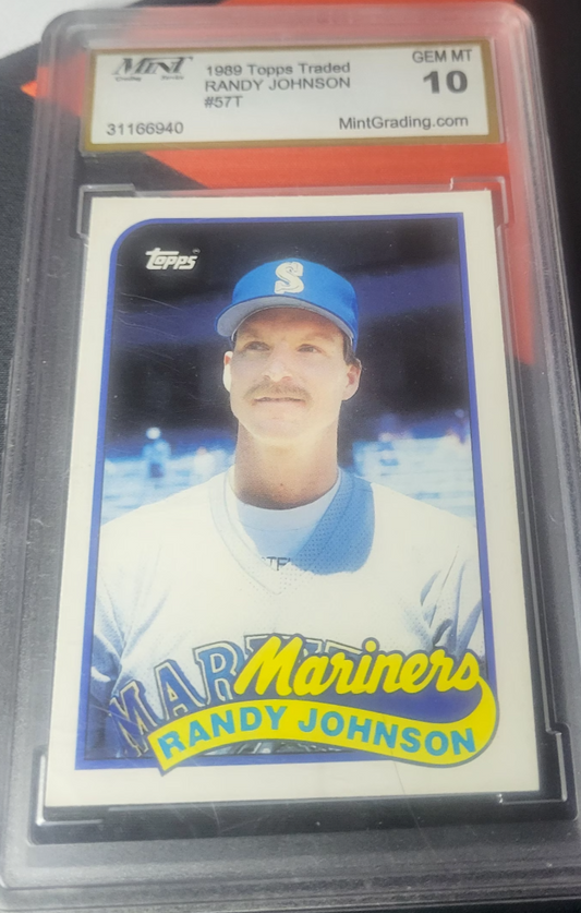 1989 Topps Traded Box Set Randy Johnson #57T 10 GEM MT Rookie RC HOF