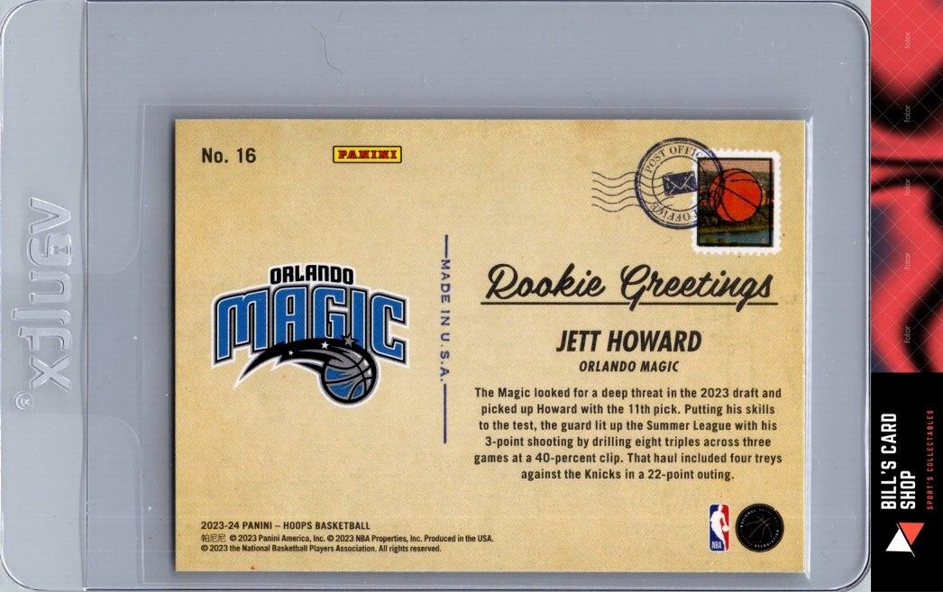 2023-24 Hoops #16 Jett Howard Rookie Greetings